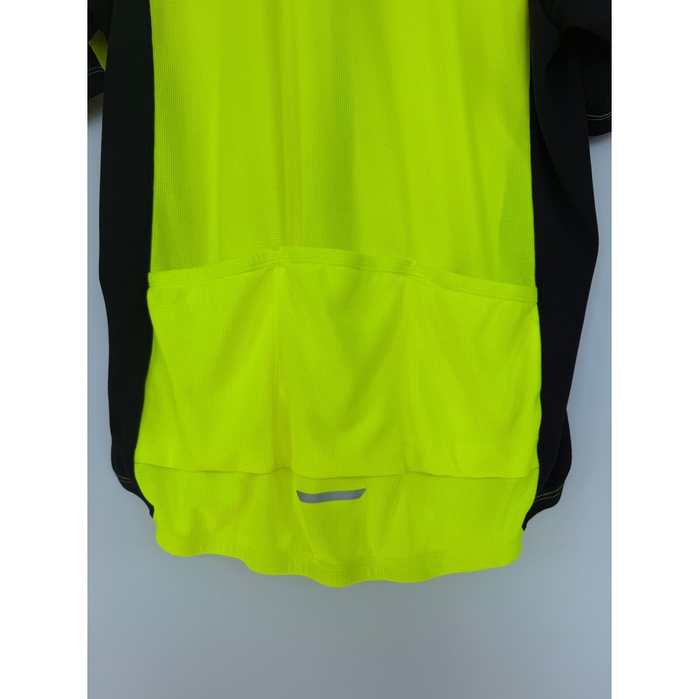 Bontrager Solstice Cycling Jersey Mens XL Short Neon Yellow Full Zip Bike Hiking - Picture 3 of 10
